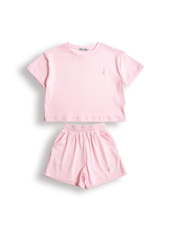 картинка КГ Комплект для девочки (фуфайка и шорты) 3-7 лет 60% хлопок 40% п/э BONITO KIDS/SS6089(10-24)/уп.5шт./меш.260шт. от BonitoKids