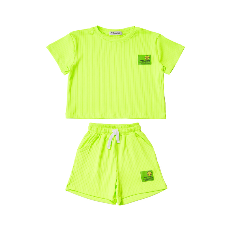 картинка КГ Комплект для девочки (фуфайка и шорты) 3-7 лет 60% хлопок 40% п/э BONITO KIDS/SS6089(02-24)/уп.5шт./меш.265шт. от BonitoKids