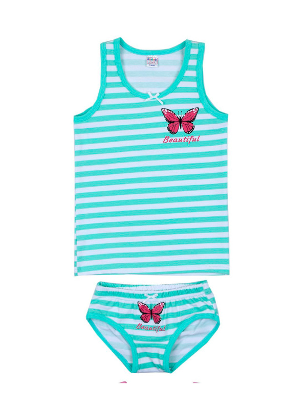 картинка ЧЗ Комплект для девочки (майка,трусы) 7-11 лет BONITO KIDS/BK1226KP(01-22)/5шт.уп./меш.450шт. от BonitoKids