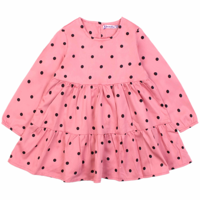 картинка ЧЗ Платье для девочки 3-7 лет 100% Хлопок BONITO KIDS/OP1678(ЧЗ)/уп.5шт./меш.375.шт. от BonitoKids