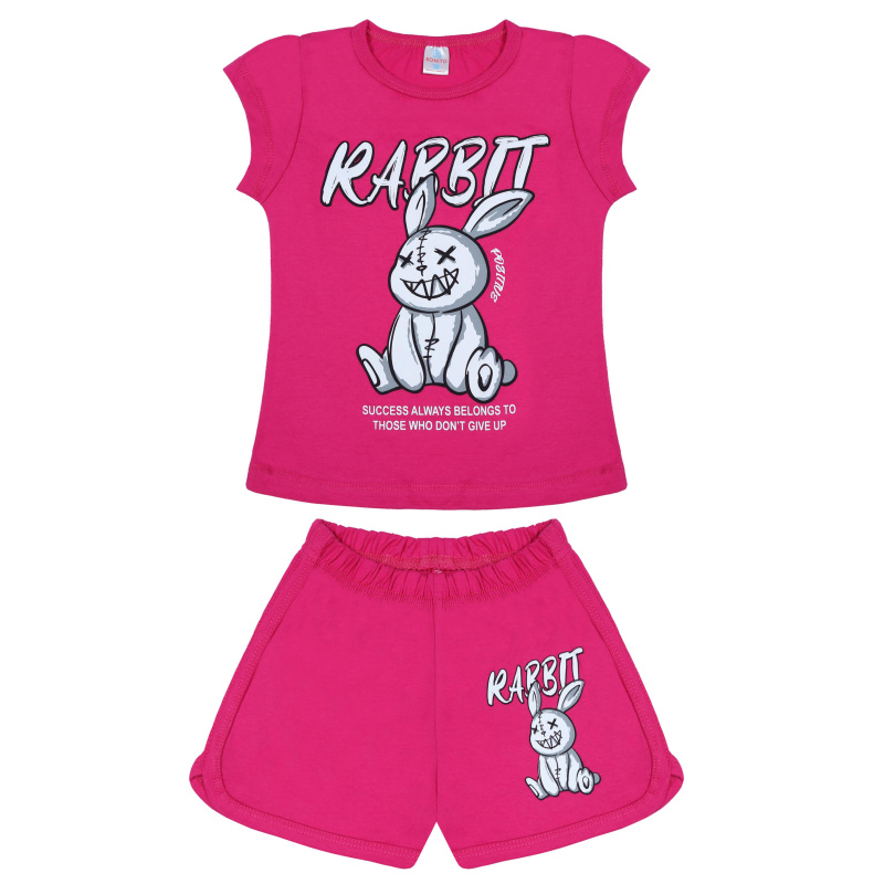 картинка БГ_ЧЗ Комплект для девочки (футболка и шорты) 4-8 лет 100% хлопок BONITO KIDS/BK0005FSHD01-24/уп.5шт./меш.400шт. от BonitoKids