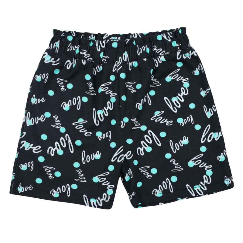 картинка ЧЗ Шорты для девочки 3-7 лет 92% хлопок, 8% лайкра BONITO KIDS/BK1601SH(ЧЗ)/уп.5шт./меш.600шт. от BonitoKids