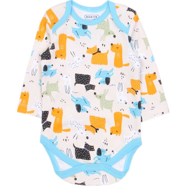 картинка БГ Боди для детей 62-86 100% х/б BONITO KIDS/OP1729/уп.5шт./меш.550шт. от BonitoKids