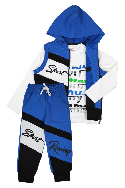 картинка КГ Комплект для мальчика (жилетка,кофта,трико), 3-7 лет, 95% хлопок 5% эластан, BONITO KIDS/OP1086(01-21)/уп.5шт./меш.90шт. от BonitoKids