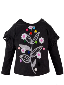 картинка Кофта для девочки 2-5 лет.95% хлопок 5% эластан BONITO KIDS/OP364/уп.4шт./меш.400шт. от BonitoKids