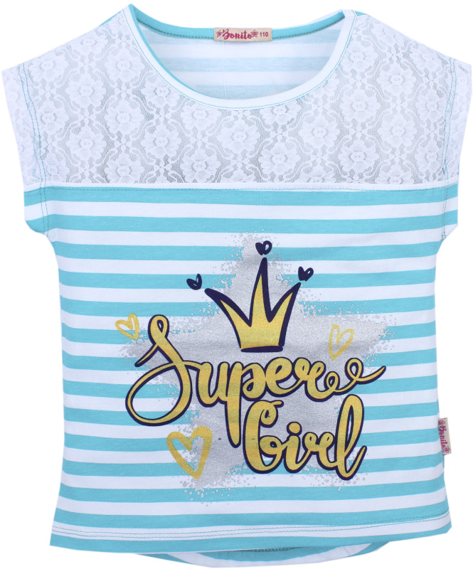 картинка ЧЗ Футболка для девочки 5-9 лет 92% хлопок, 8 % лайкра BONITO KIDS/BK1198K(ЧЗ)/уп.5шт./меш.700шт. от BonitoKids