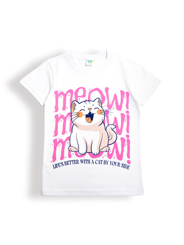 картинка КГ Футболка для девочки 5-8 лет 100% хлопок DIAS KIDS/DK0002D/уп.4шт./меш.800шт. от BonitoKids