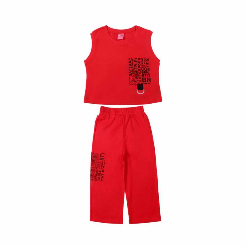 картинка ЧЗ Комплект для девочки (майка и бриджи) 8-12 лет 95% хлопок, 5% эластан BONITO KIDS/OP1824(ЧЗ)/уп.5шт./меш.210шт. от BonitoKids