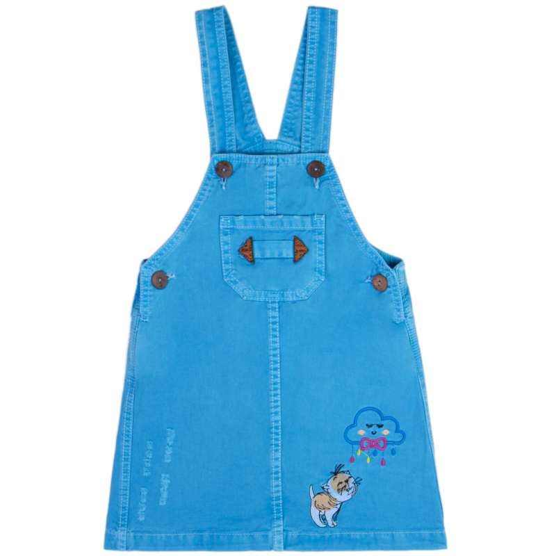 картинка ЧЗ Сарафан для девочки 3-7 лет 100% хлопок BONITO KIDS/OP1666(ЧЗ)/уп.5шт./меш.270 шт. от BonitoKids