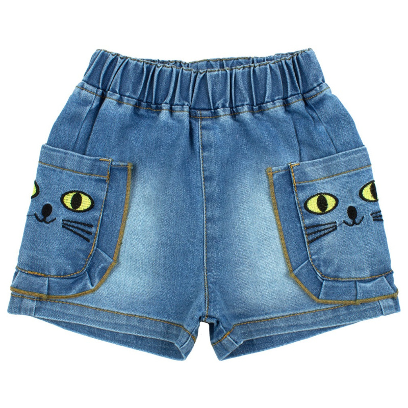 картинка ЧЗ Шорты для девочки 3-7 лет 82% хб, 15% пэ, 3% эластан BONITO KIDS/OP1152(ЧЗ)/уп.5шт./меш.350шт. от BonitoKids