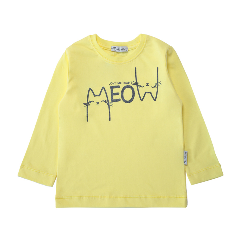 картинка БГ_ЧЗ Лонгслив для девочки 3-7 лет 100% хлопок BONITO KIDS/SS6153(10-24)(ЧЗ)/уп.5шт./меш.600шт. от BonitoKids