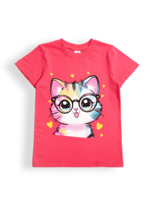 картинка БГ_ЧЗ Футболка для девочки 5-8 лет 100% хлопок BONITO KIDS/BK0002D(2025)(ЧЗ)/уп.4шт./меш.700шт. от BonitoKids