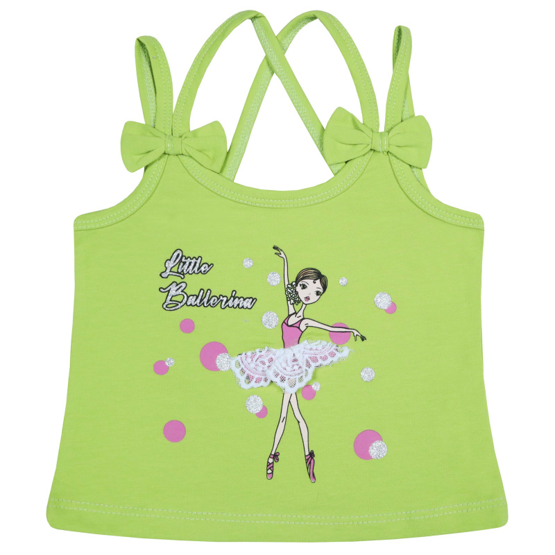 картинка ЧЗ Майка для девочки 3-7 лет 92% хлопок, 8% лайкра BONITO KIDS/BK1592M(ЧЗ)/уп.5шт./меш.1250шт. от BonitoKids