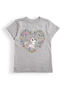 картинка БГ_ЧЗ Футболка для девочки 5-8 лет 100% хлопок BONITO KIDS/BK0002D(2025)(ЧЗ)/уп.4шт./меш.700шт. от BonitoKids