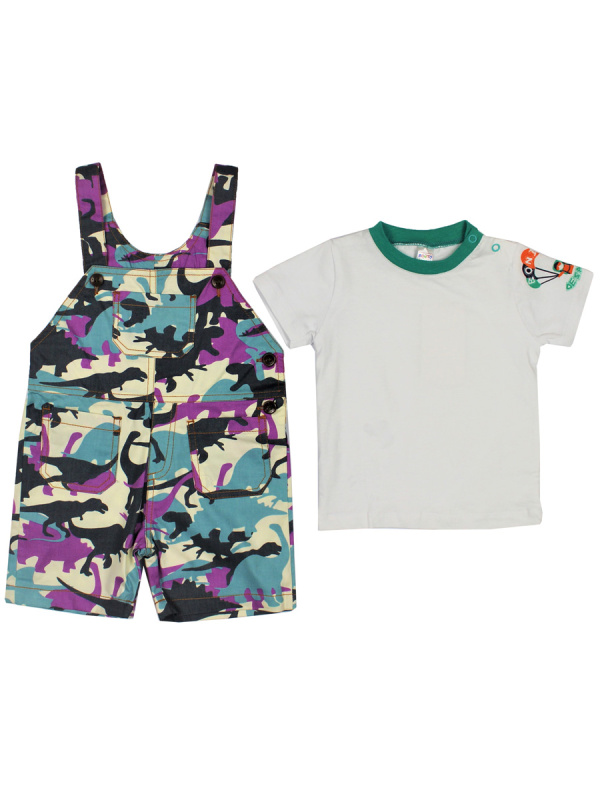 картинка КГ Комплект для мальчика (полукомб, футболка) 1-4 лет 100% х/б BONITO KIDS/BK273K/уп.4шт./меш.280шт. от BonitoKids