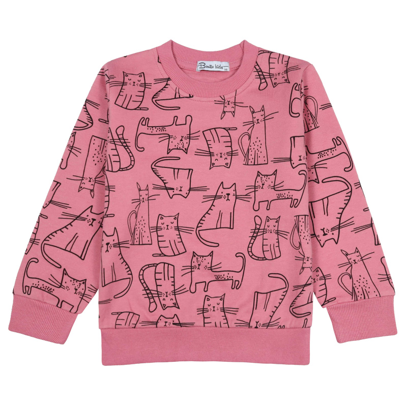 картинка КГ Свитшот для девочки 3-7 лет 100% хлопок BONITO KIDS/BK1718T(07-24)/уп.5шт./меш.300шт. от BonitoKids