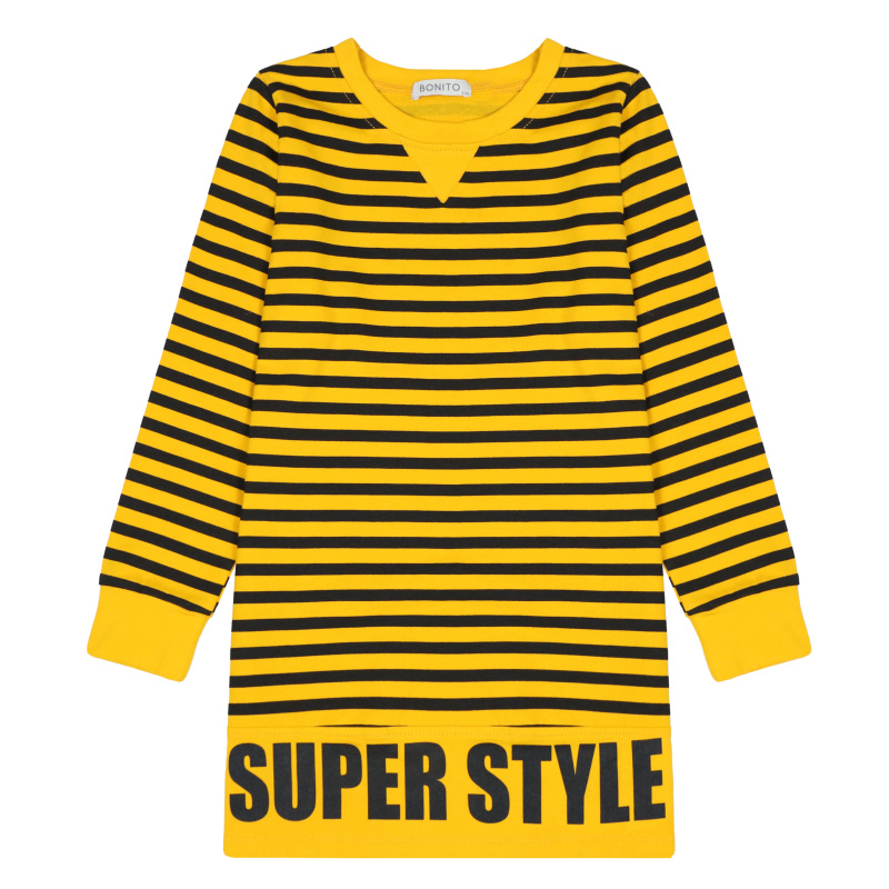 картинка БГ_ЧЗ Платье для девочки 92% х/б 8% лайкра  8-12 лет, BONITO KIDS/BK1708P(ЧЗ)/уп.5шт./меш.325шт. от BonitoKids