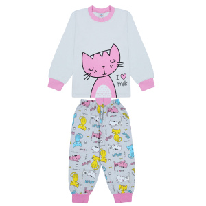 картинка БГ Пижама для девочки 3-7 лет 100% хлопок BONITO KIDS/BK0976PJD(05-23)/уп.5шт./меш.280шт. от BonitoKids