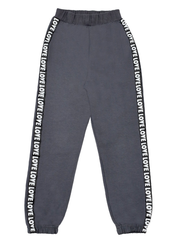 картинка ЧЗ Брюки спортивные для девочки 3-7 лет 92% хлопок, 8% лайкра BONITO KIDS/BK1528L(ЧЗ)/уп.5шт./меш.350шт. от BonitoKids