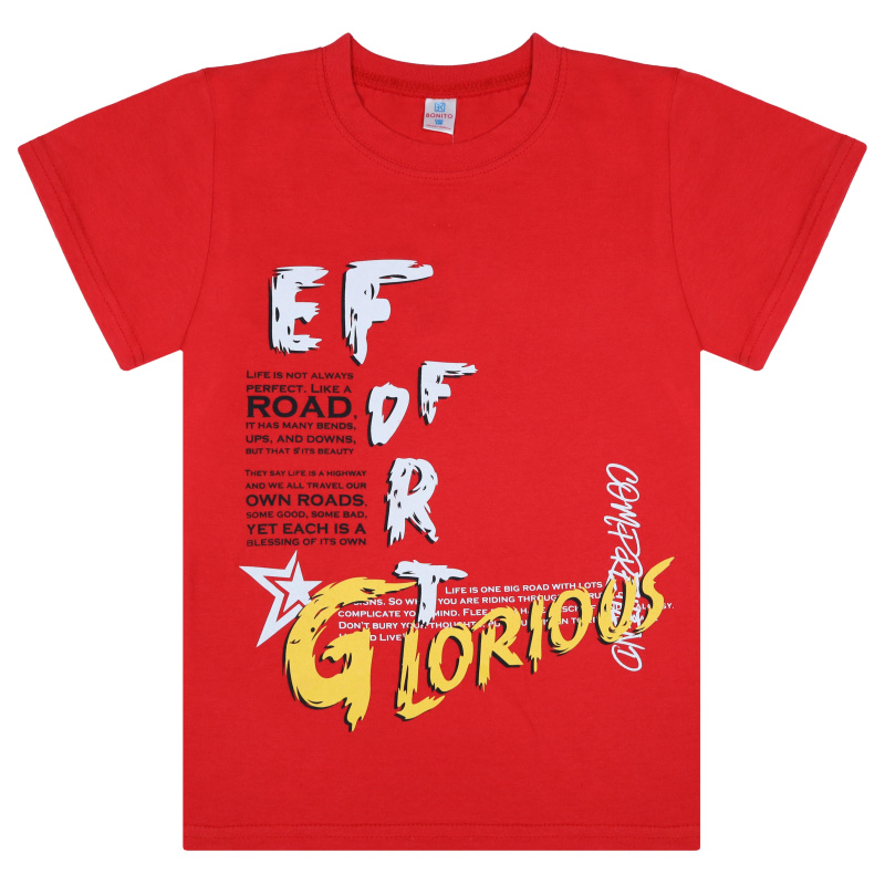 картинка БГ_ЧЗ Футболка для мальчика, 8-12 лет, 100% хлопок, BONITO KIDS/BK0003M(01-24)(ЧЗ)/уп.5шт./меш.600шт. от BonitoKids