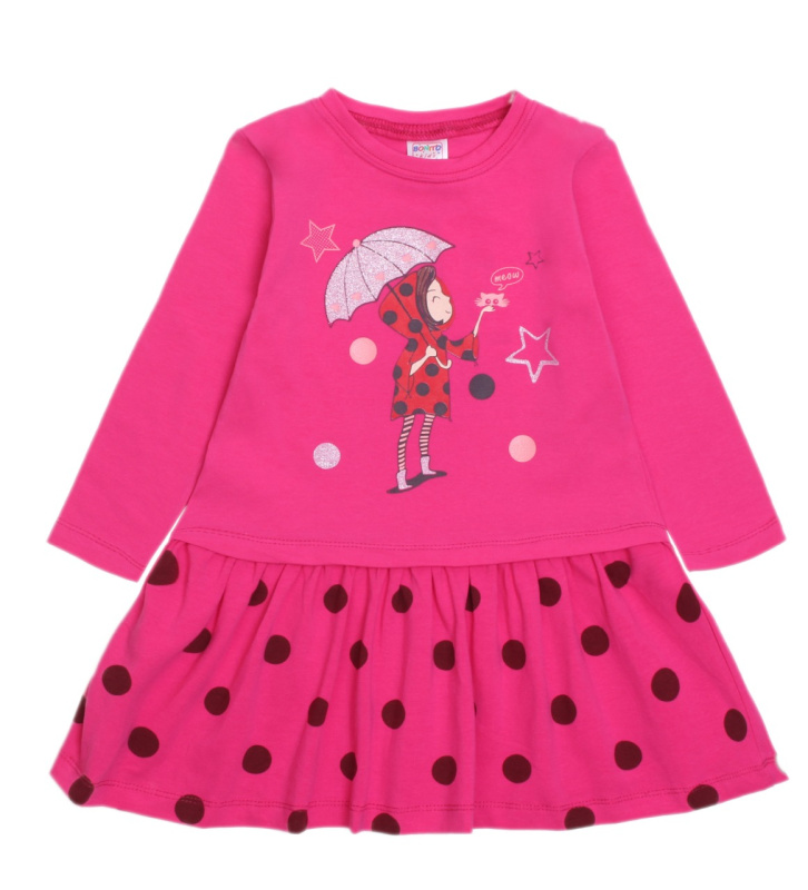 картинка КГ_ОТ Платье для девочки 2-6 лет 95% хлопок, 5% эластан BONITO KIDS /уп.5шт./меш.400шт от BonitoKids