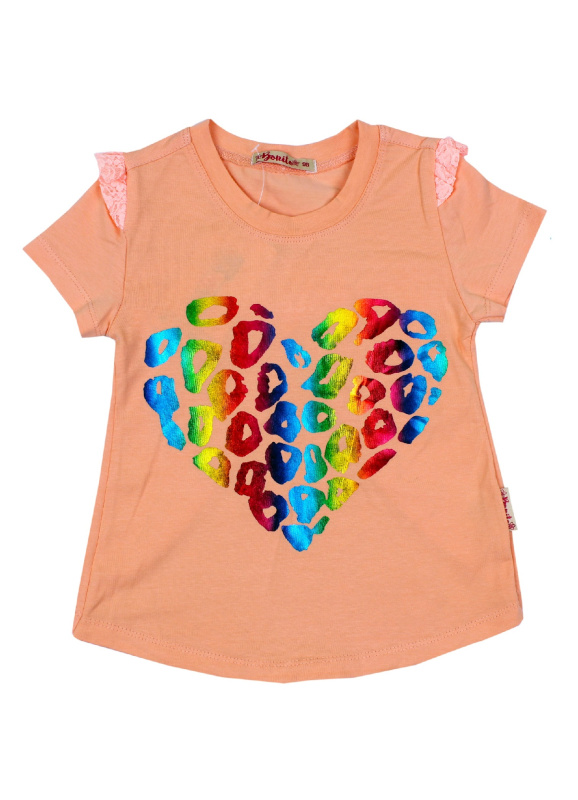 картинка ЧЗ Футболка для девочки 3-7 лет 92% хлопок, 8% лайкра BONITO KIDS/BK1194K/уп.5шт./меш.600шт. от BonitoKids