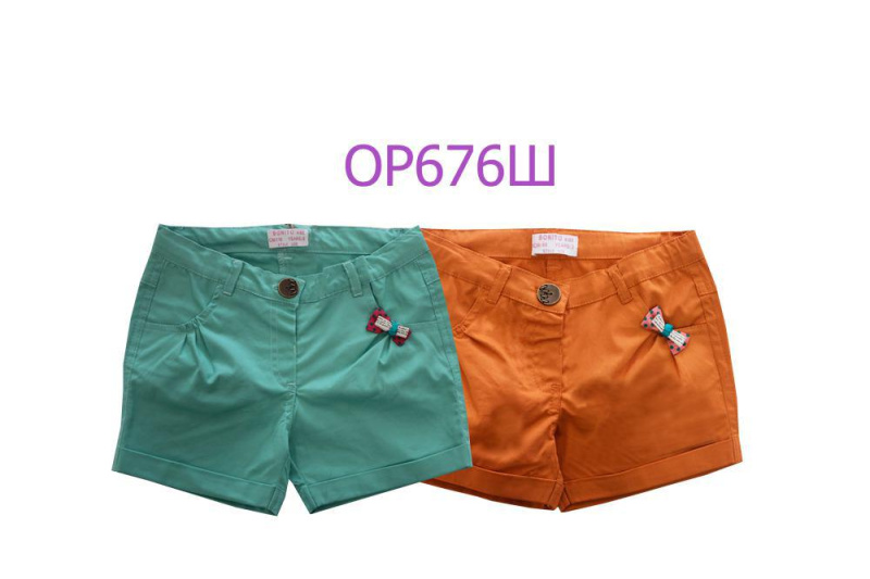 картинка КГ_ОТ Шорты для девочки 3-6 лет, 100% хлопок, BONITO KIDS/OP676Ш/уп.5шт./меш.500шт. от BonitoKids