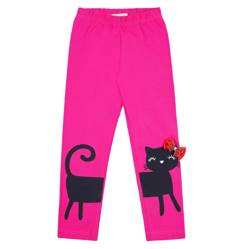 картинка ЧЗ Лосины для девочки 3-7 лет 92% хлопок, 8% лайкра BONITO KIDS/BK1609L(ЧЗ)/уп.5шт./меш.700шт. от BonitoKids