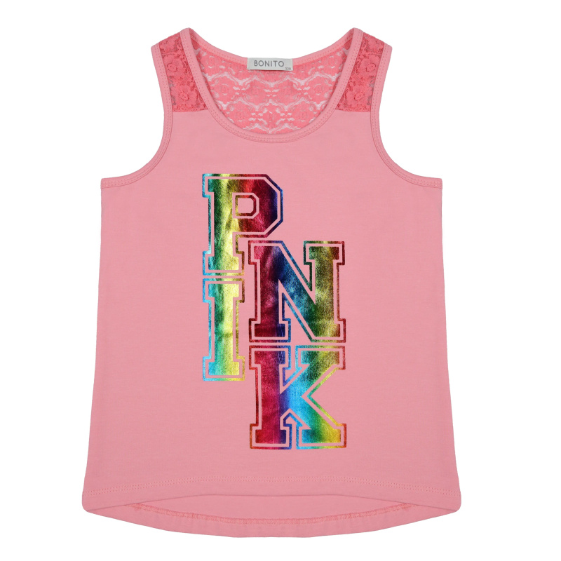 картинка БГ_ЧЗ Майка для девочки 8-12 лет 92% хлопок, 8% лайкра BONITO KIDS/BK1555M(ЧЗ)/уп.5шт./меш.700шт. от BonitoKids