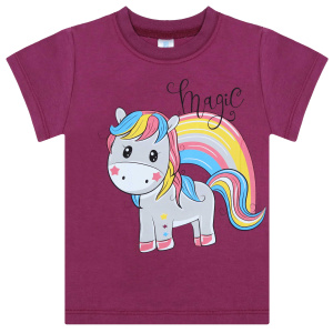 картинка БГ Футболка для девочки 1-4 лет 100% хлопок BONITO KIDS/BK0001D(06-24)/уп.4шт./меш.800шт. от BonitoKids