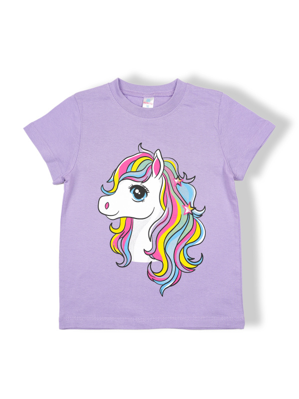 картинка КГ Футболка для девочки, 4-8 лет, 100% хлопок, BONITO KIDS/BK0002D(05-24)/уп.5шт./меш.700шт. от BonitoKids