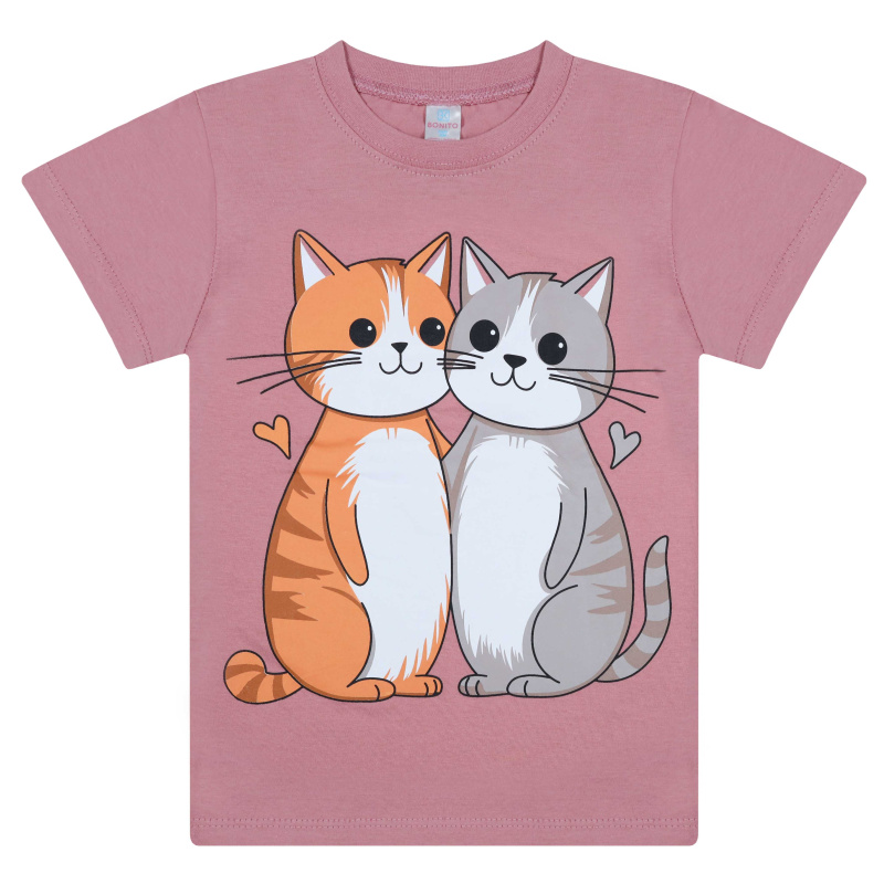 картинка БГ_ЧЗ Футболка для девочки, 4-8 лет, 100% хлопок, BONITO KIDS/BK0002D(03-24)(ЧЗ)/уп.5шт./меш.700шт. от BonitoKids