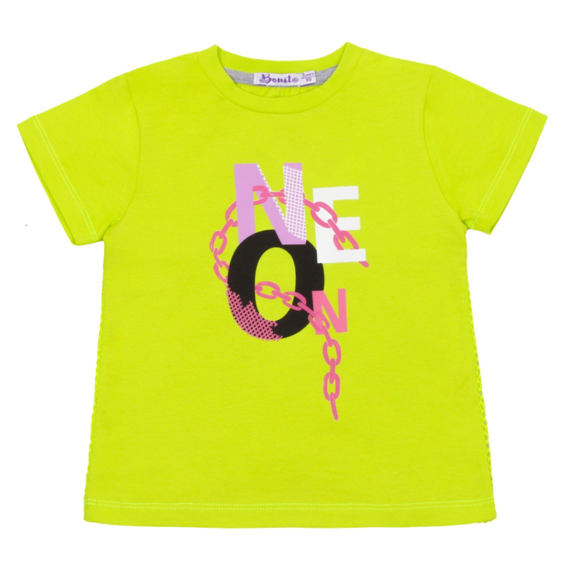 картинка БГ_ЧЗ Футболка для девочки 3-7 лет 95% хлопок, 5% эластан BONITO KIDS/OP1435(ЧЗ)/уп.5шт./меш.450шт. от BonitoKids