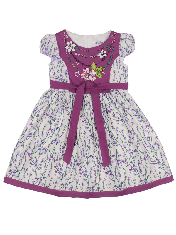 картинка КГ Платье для девочки 5-8 лет 100% хлопок BONITO KIDS/BK363P/уп.4шт./меш.360шт. от BonitoKids