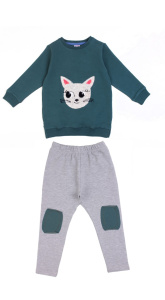 картинка КГ_ОТ Комплект для девочки (свитшот, лосины) 3-7 лет BONITO KIDS/OP1227/уп.5шт./меш.150шт. от BonitoKids