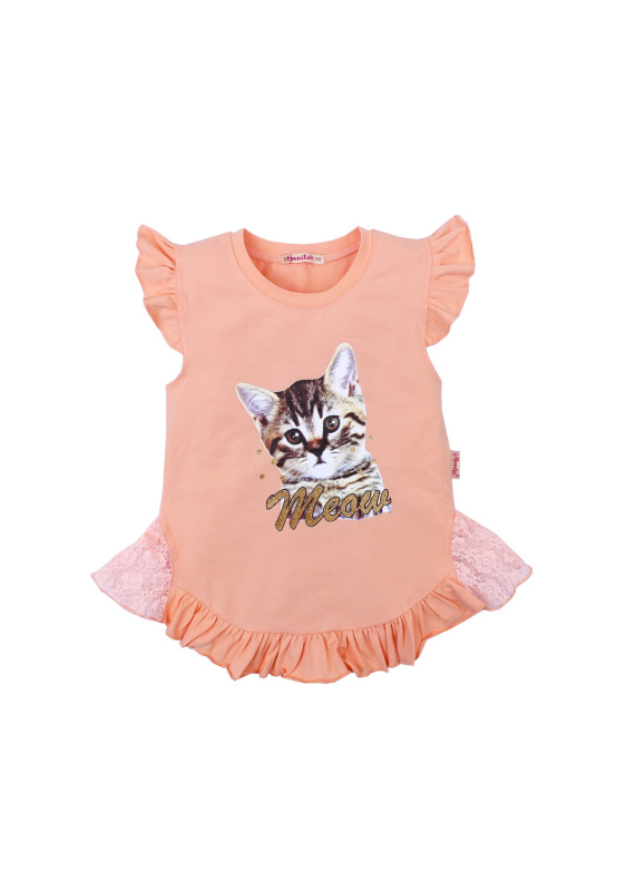 картинка Футболка для девочки 5-8 лет 92% хлопок, 8% лайкра BONITO KIDS/BK1195K/уп.4шт./меш.600шт. от BonitoKids