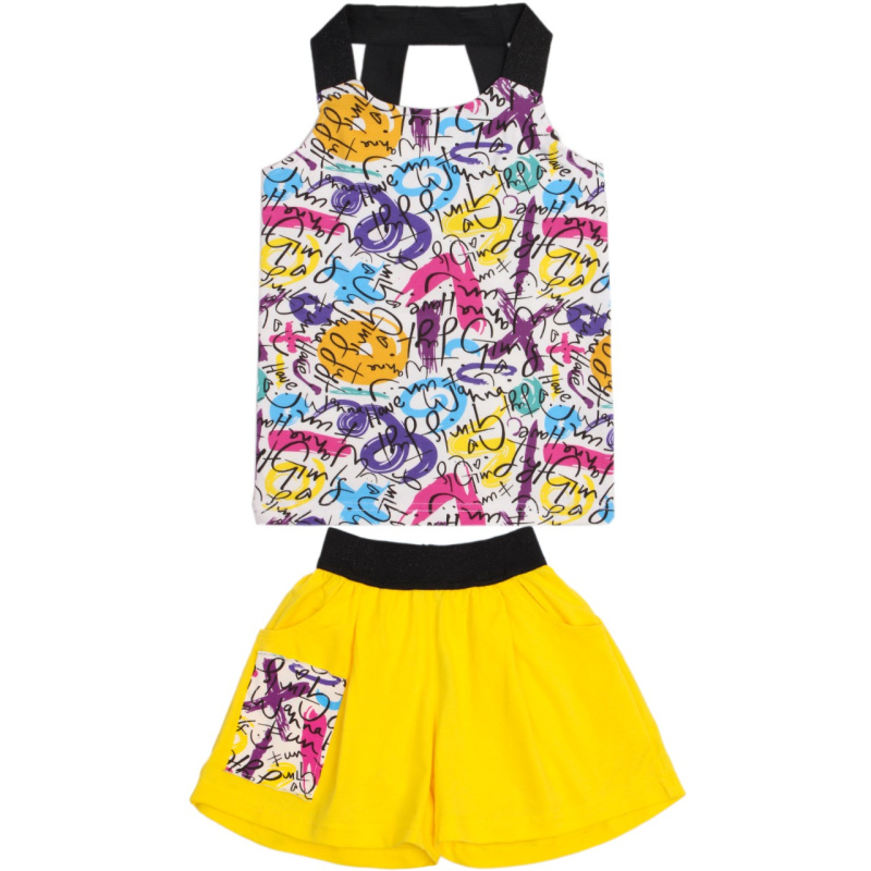 картинка КГ_БГ Комплект для девочки (майка и шорты) 3-7 лет 95% хлопок, 5% эластан BONITO KIDS/OP1394/уп.5шт./меш.350шт. от BonitoKids