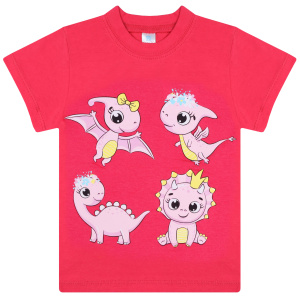 картинка БГ Футболка для девочки 1-4 лет 100% хлопок BONITO KIDS/BK0001D(02-24)/уп.4шт./меш.800шт. от BonitoKids