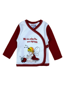 картинка КГ_ОТ Распашонка для новорожденного 56-62-68 100% х/б BONITO KIDS/OP203P/уп.3шт./меш.606шт. от BonitoKids