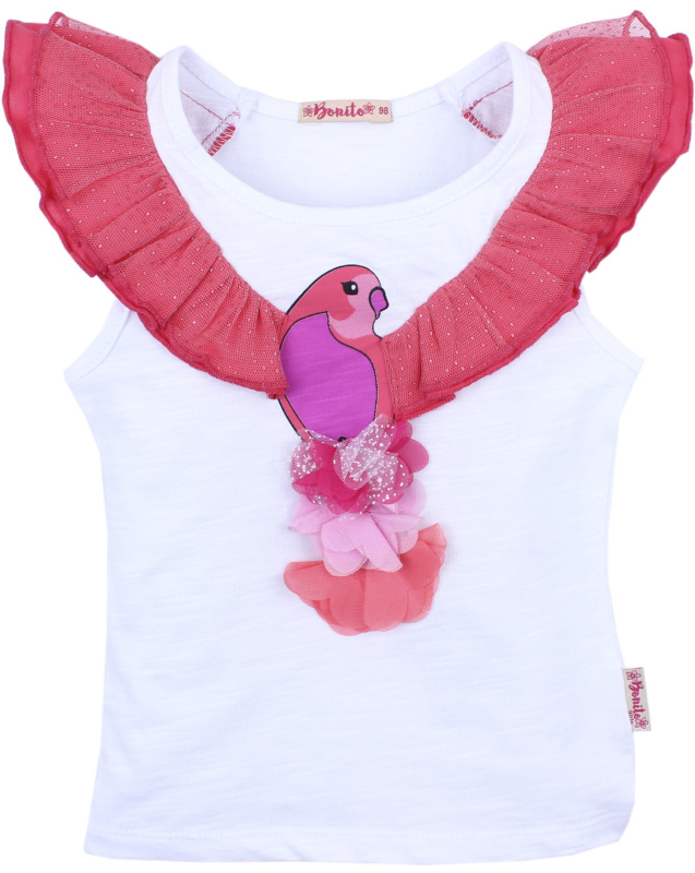 картинка ЧЗ Футболка для девочки 3-7 лет 100% хлопок BONITO KIDS/BK1200K(ЧЗ)/уп.5шт./меш.850шт. от BonitoKids