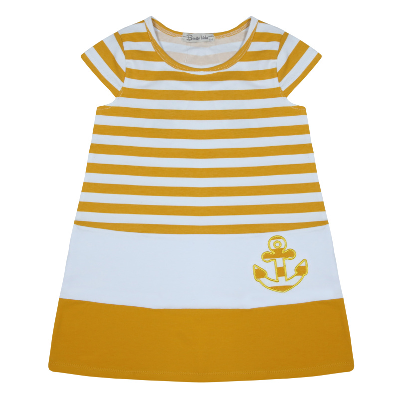 картинка ЧЗ Платье для девочки 5-8 лет 92% хлопок, 8% лайкра BONITO KIDS/BK1575P(ЧЗ)/уп.4шт./меш.500шт. от BonitoKids