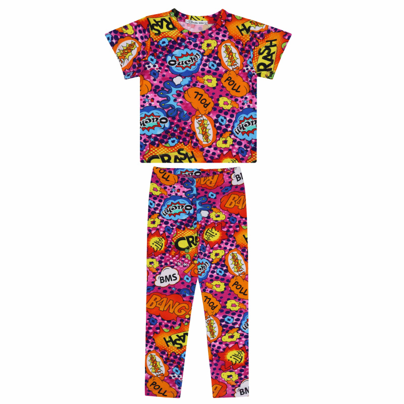 картинка КГ Комплект для девочки (футболка и лосины) 3-7 лет 60% хлопок, 40% полиэстер BONITO KIDS/BK1723KP(03-24)/уп.5шт./меш.400шт. от BonitoKids