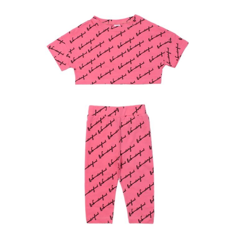 картинка ЧЗ Комплект для девочки (футболка и бриджи) 3-7 лет 95% хлопок, 5% эластан BONITO KIDS/OP1351(ЧЗ)/уп.5шт./меш.325шт. от BonitoKids