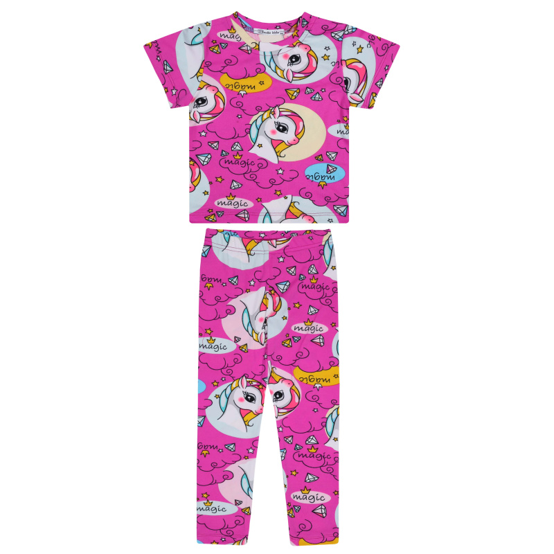 картинка КГ Комплект для девочки (футболка и лосины) 3-7 лет 60% хлопок, 40% полиэстер BONITO KIDS/BK1723KP(03-24)/уп.5шт./меш.400шт. от BonitoKids