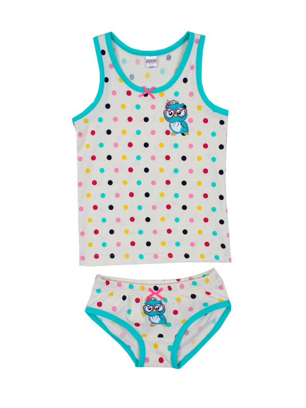 картинка ЧЗ Комплект для девочки (майка,трусы) 7-11 лет BONITO KIDS/BK1226KP(01-22)/5шт.уп./меш.450шт. от BonitoKids