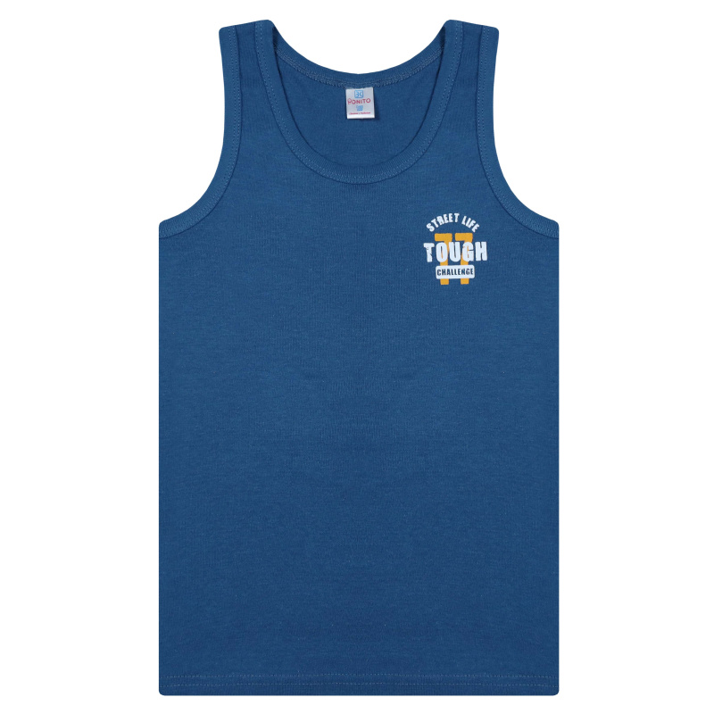 картинка БГ_ЧЗ Майка для мальчика 7-11 лет 100% хлопок BONITO KIDS/BK0537M/уп.5шт./меш.650шт. от BonitoKids