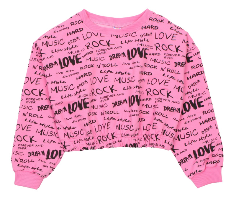 картинка ЧЗ Свитшот для девочки 8-12 лет 65% хлопок, 27% пэ, 8% эластан BONITO KIDS/OP1246(ЧЗ)/уп.5шт./меш.200шт. от BonitoKids