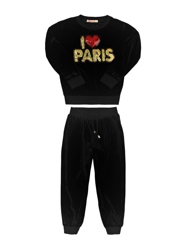 картинка КГ_ОТ Костюм для девочки из королевского велюра 5-8 лет (100% ПЭ) BONITO KIDS/BK966KP/уп.4шт./меш.144шт. от BonitoKids