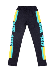 картинка ЧЗ Лосины для девочки 4-7,ФУТЕР,50 % ХБ,50% ПЭ, BONITO KIDS/BK1422L(ЧЗ)/уп.4 шт./меш.480 шт. от BonitoKids
