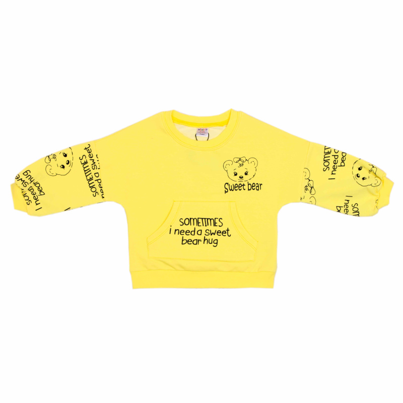 картинка КГ_БГ Свитшот для девочки 2-5 лет 65% хлопок, 27% пэ, 8% эластан BONITO KIDS /уп.4шт./меш.352шт. от BonitoKids